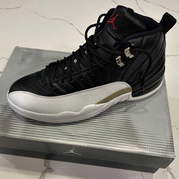 AIR JORDAN XII RETRO 12 (2004)  MENS 11 NEW  "Playoffs" Black/White - Picture 5 of 13